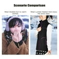 thumbnail image 2 of Women's Lightweight Heated Vest Lychee Polar Fleece Waistcoat with USB Battery Pack (Black, S), 2 of 7