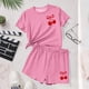 thumbnail image 4 of Vestido de Verano con Mangas Ocio de Verano de Niños Cuello Redondo Mangas Cortas Y Pantalones Cortos Conjunto de Dos Piezas Conjunto de Verano Lindo, 4 of 6