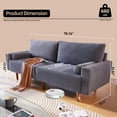 thumbnail image 2 of XIZZI Large 2 Seater Modern Sofa Couch 78" Upholstered Nugget Couches for Living Room(Polyester Fabric,Grey), 2 of 9