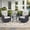 3PCS - 2 Swivel Chairs, variant on POCASSY Outdoor Swivel Glider Chairs - Outdoor Swivel Rocking Chairs Set of 2 with Rattan Side Table, All Weather Black Wicker Outdoor Bistro Set 3 Piece Patio Furniture Set for Porch Pool, Beige