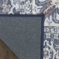 thumbnail image 5 of HomeRoots 527769 5 x 7 ft. Gray, Ivory & Blue Floral Power Loom Distressed Washable Area Rug, 5 of 5