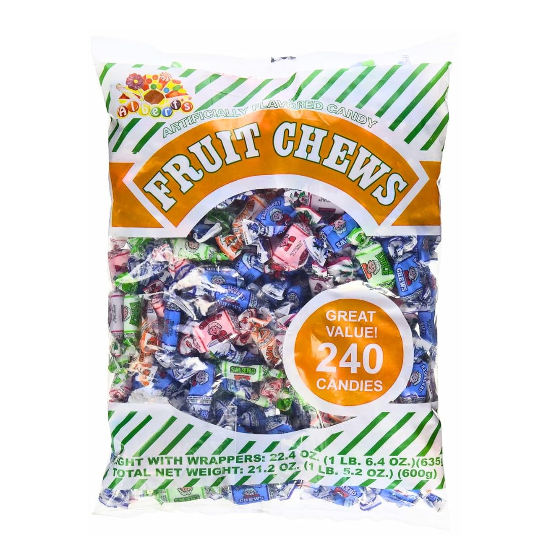 Albert's Chewy Blue Raspberry Candy - 240 Piece Bag - Walmart.com