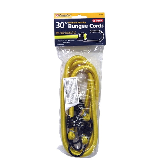 CargoLoc 62323 Cordons Élastiques avec Crochets en Acier Haute Résistance 30 Pouces Jaune