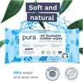 thumbnail image 6 of Pura Flushable Toddler Wipes Fragrance Free EWG Verified Plastic Free , 600ct (Choose Your Count), 6 of 8