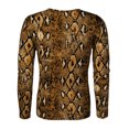 thumbnail image 3 of INSPIRE CHIC T-Shirt Ajusté à Imprimé Léopard pour Homme Marron Petit, 3 of 7