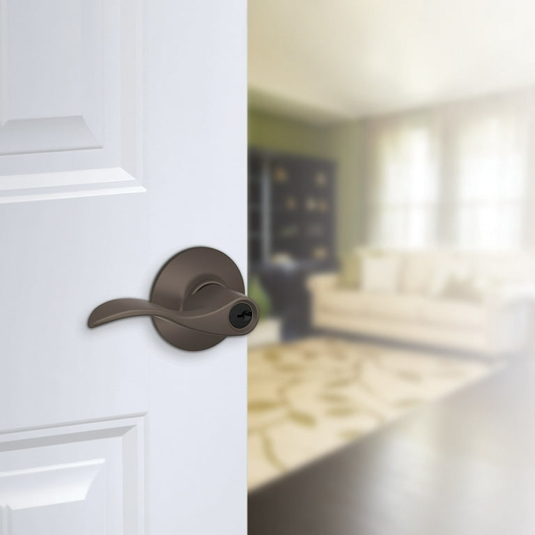 Schlage F51A ACC 620 Accent Keyed Lever, Antique Pewter - Walmart.com