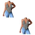 thumbnail image 1 of Sonducket Chaleco con escote en V profundo Camisola de color sólido Sin espalda Sin mangas Camisa corta para niñas Ropa de moda de noche de Type1 NO1, 1 of 6
