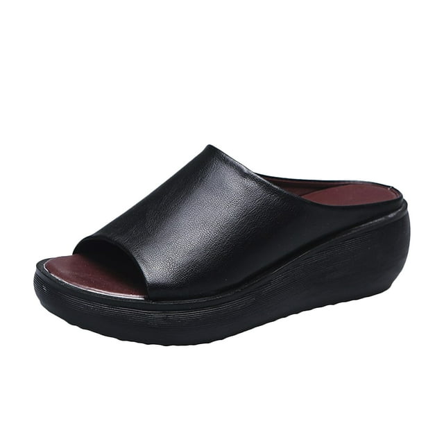 Amzcrzy Zapatos de mujer,Zapatos de mujer,Zapatillas de mujer, Sandalias de tacón bajo para mujer con diseño de boca de pez y suela gruesa Sandalias Mujer Zapatillas De Casa