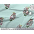 thumbnail image 2 of Soimoi Tissu en Poly Georgette Imprimé Feuilles et Fleurs au Mètre 52 Pouces de Large, 2 of 3