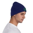 thumbnail image 6 of LNWH Knitted Acrylic Hat, Geometric Circuit Chip Abstract Pattern Winter Beanie Hat for Cold Weather, Navy Blue, 6 of 8
