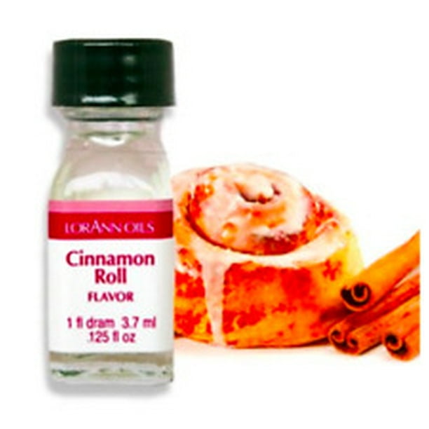 Lorann Oils Cinnamon Roll 1 Dram Super Strength Flavor Extract Candy Baking Includes 1 Dram