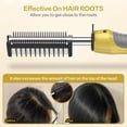 thumbnail image 6 of DAN Technology Titanium Anti-Scald Electric Hot Comb Hair Straightening Brush for Wigs Adjustable, Pressing Combs for Black Women Hair Styling,Gold, 6 of 8