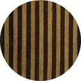 thumbnail image 1 of Ahgly Company Indoor Round Abstract Brown Modern Area Rugs, 3' Round, 1 of 4