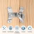 thumbnail image 4 of Candado de puerta de granero Uxcell, (Grande, Plata) (1 Set), Candado de gancho de seguridad de acero inoxidable de 90 grados con tornillo, adecuado para - Cerca/Granero/Puerta/Armario/Closet, 4 of 7