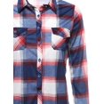 thumbnail image 3 of FashionOutfit Women's Lightweight Collar Plaid Button Down Shirt, 3 of 4