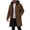 A-Brown, variant on Mens Winter Coats Plus Size Mens Jackets Men's Solid Winter Thickened Jacket Windproof Quilted Coat Multi - Pocket Long Sleeve Padded Outerwear, L-4XL