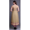 thumbnail image 4 of Bimba Kurti Indien Long Aquarelle Orange Pâle pour Femmes Tenue de Soirée Robe Anarkali Kurti Sans Manches Grande, 4 of 6