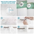 thumbnail image 4 of No Hook Shower Curtain, Farmhouse Teal Brown Shower Curtains for Bathroom with See Through Top Window, Vintage Wooden Striped Waterproof & Washable Bath Curtain Standard 72"x72", 4 of 9