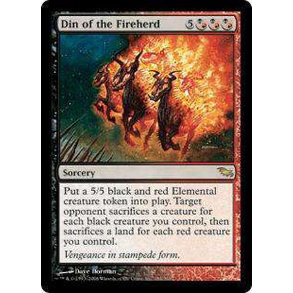 MtG Shadowmoor Rare Din of the Fireherd #184