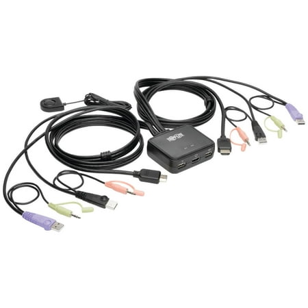 Tripp Lite B032-HUA2 2-Port USB/HD Cable KVM (Best 2 Port Kvm Switch)