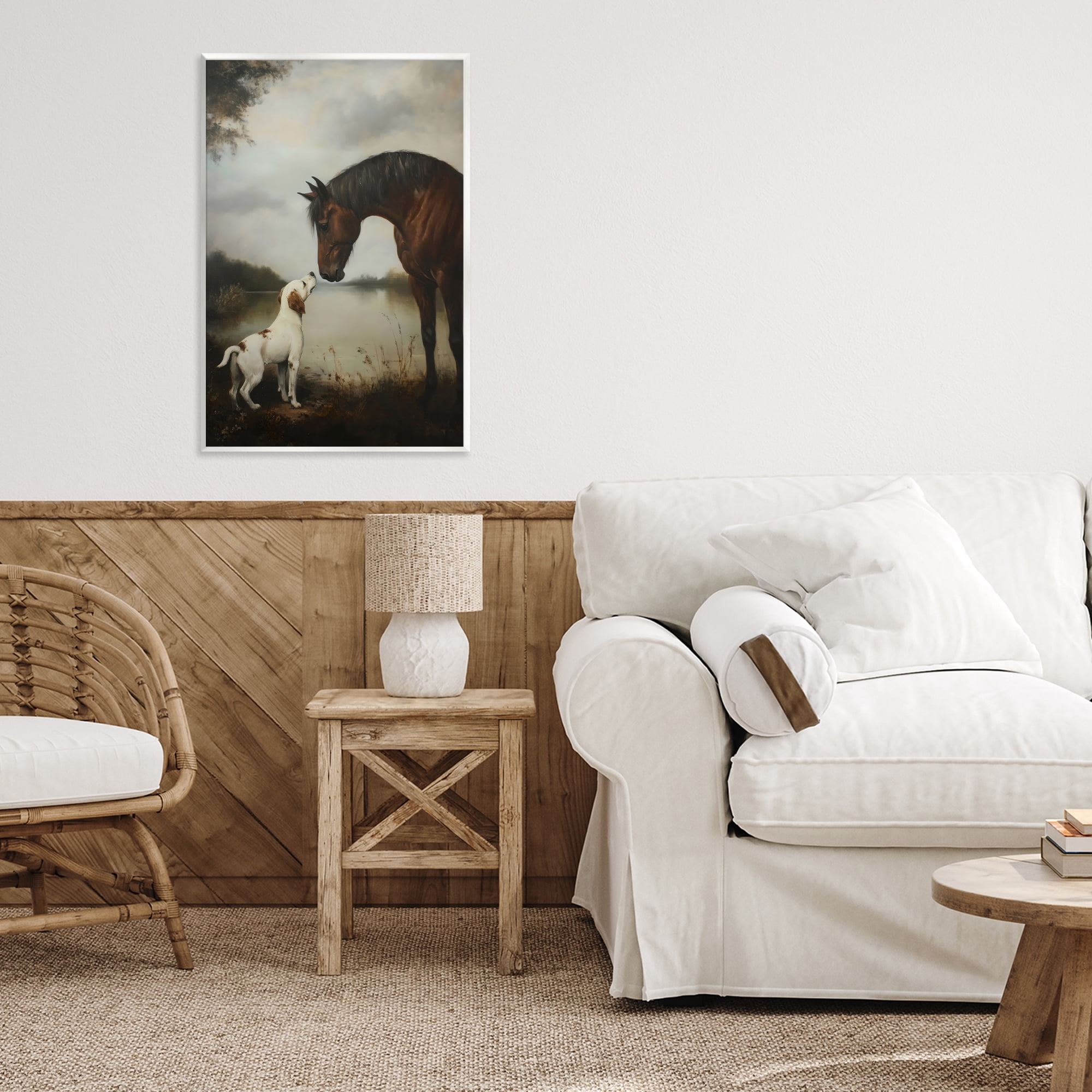 Stupell Industries Hound & Horse Companions Wall Plaque Art, design by Petal Prints Design