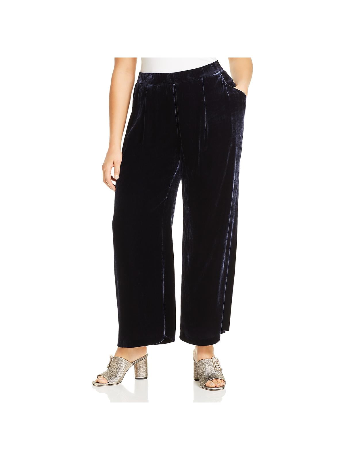 eileen fisher wide leg velvet pants
