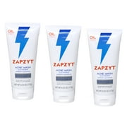 Zapzyt Acne Wash Cleanser Oil Free, 6.25 Oz. - Pack of 3