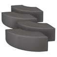 thumbnail image 4 of Regency Aurora Curved Vinyl Ottoman (Set of 4)- Grey, 4 of 4