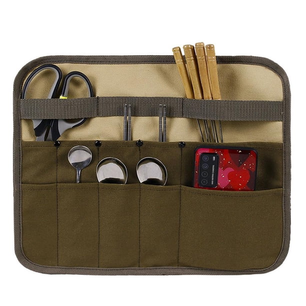 cámping Bolsa de almacenamiento de vajilla portátil para acampar al aire libre barbacoa cubiertos soporte para colgar Barbie Nuevos Originales