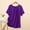 01 Purple, variant on Soft Modal T-Shirt for Women Ruffle Loose Crew Neck Pullovers Short Sleeve Summer Loungewear Tops