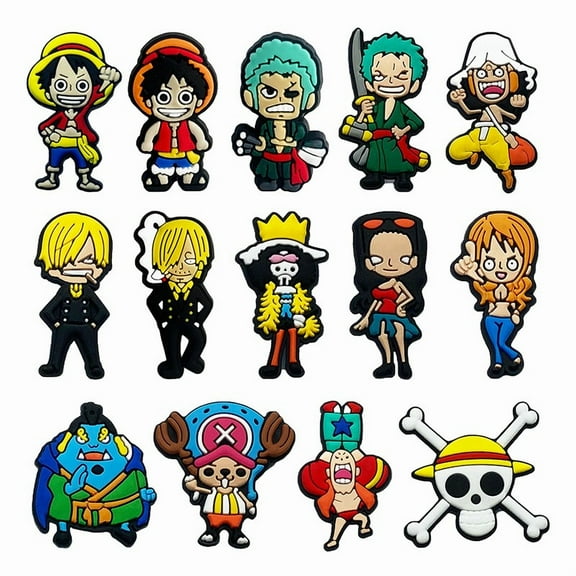 14 Pcs One Piece Shoe Charms for Clog Sandals, Cute Shoes Decoration Charms for Teen Adults