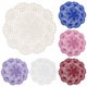 thumbnail image 1 of Dream Lifestyle - 6 manteles individuales de encaje de algodón de ganchillo, hechos a mano, redondos, con forma de flor hueca, decorativos, almohadillas aislantes para mesa de comedor, 20 cm, 1 of 7