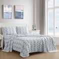 thumbnail image 3 of Juego de sábanas Beatrice Home Fashions con estampado costero tamaño king, 3 of 6