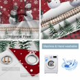 thumbnail image 2 of Red Snowman Christmas Blackout Curtains for Bedroom, Xmas Tree Snowflake Black Red Plaid Thermal Insulated Kitchen Drapes with Grommets, Light Blocking Window Treatment, 2 Panels 52" x 90", 2 of 7