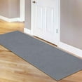 thumbnail image 5 of Ottomanson Solid Hallway Runner Rug 2'7" x 9'10" - Non Slip Low Pile Carpet, Gray, 5 of 15