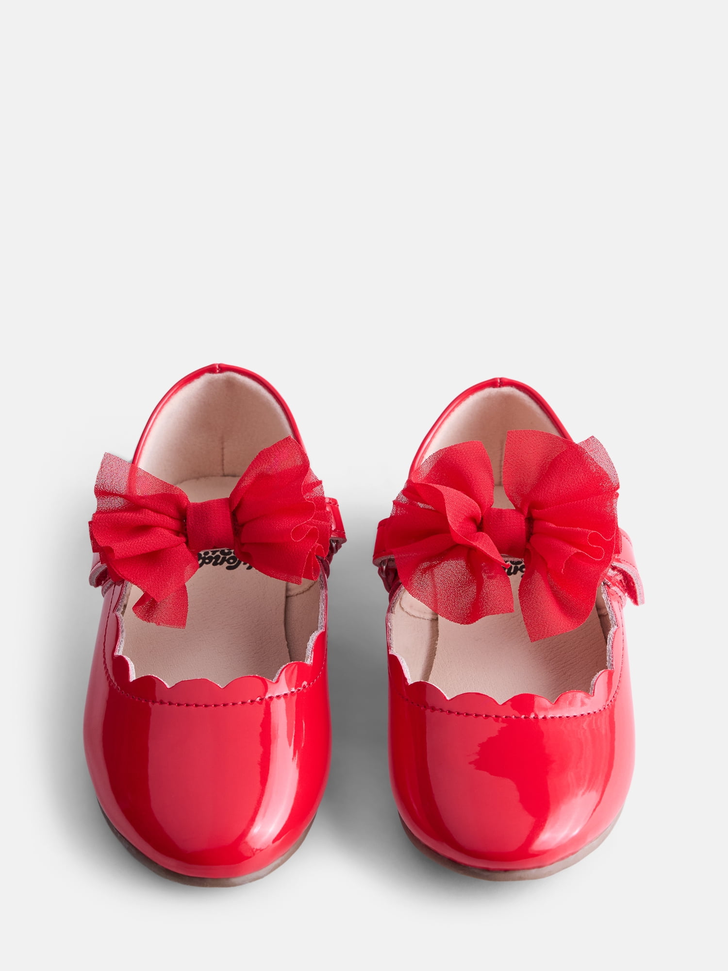 Wonder Nation Baby and Toddler Girls Tulle Bow Ballet Flats
