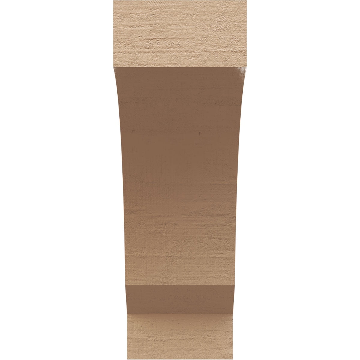 3"W x 6"D x 9"H Classic Moab Rough Cedar Woodgrain TimberThane Corbel, Primed Tan