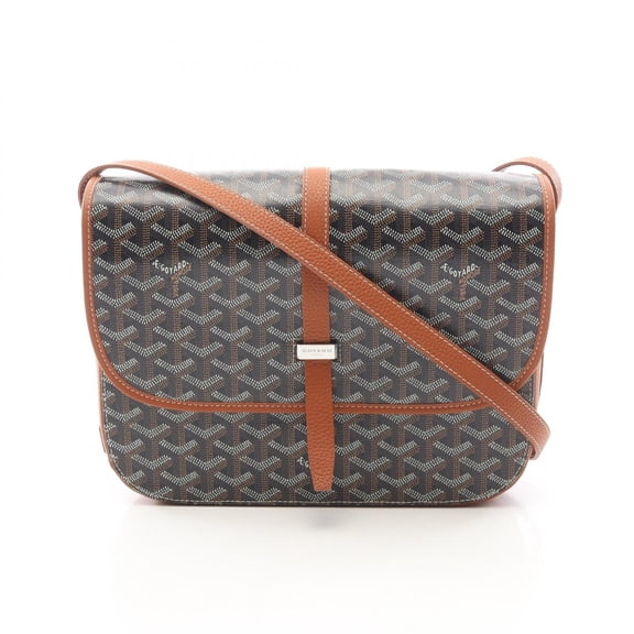 Pre-Owned Goyard Belvedere MM Shoulder Bag/Handbag, Coated Canvas Leather, Women's,...