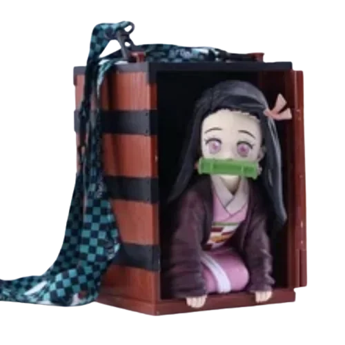 Nuevo Anime de 22 cm, nuevo Anime Demon Slayer Figre Kamado Nezuko Kimetsu No Yaiba, cubo de palomitas de maíz, colección de PVC, decoración, modelo de acción Chri