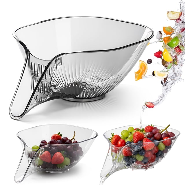 Sentmoon Sink Organizer Rack for Kitchen Sink Sponge Holders Basket with Spout Accessories Gadgets for Washing Vegetables Multi Functional Wash Colander with Spout and Removable FilterKitchen