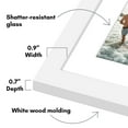 thumbnail image 3 of Americanflat 4x4 Collage Picture Frame with Shatter-Resistant Glass Fits 3 use as One 5.5x14 Poster Frame - White, 3 of 8