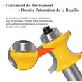 thumbnail image 5 of 5 uds 8mm Tige semi-redondo Bullnose Router Bit Fraise Bois Cup rayón 3/8 ", 5/16", 1/4 ", 3/16", 1/8, herramienta para carpintería Hy, 5 of 5