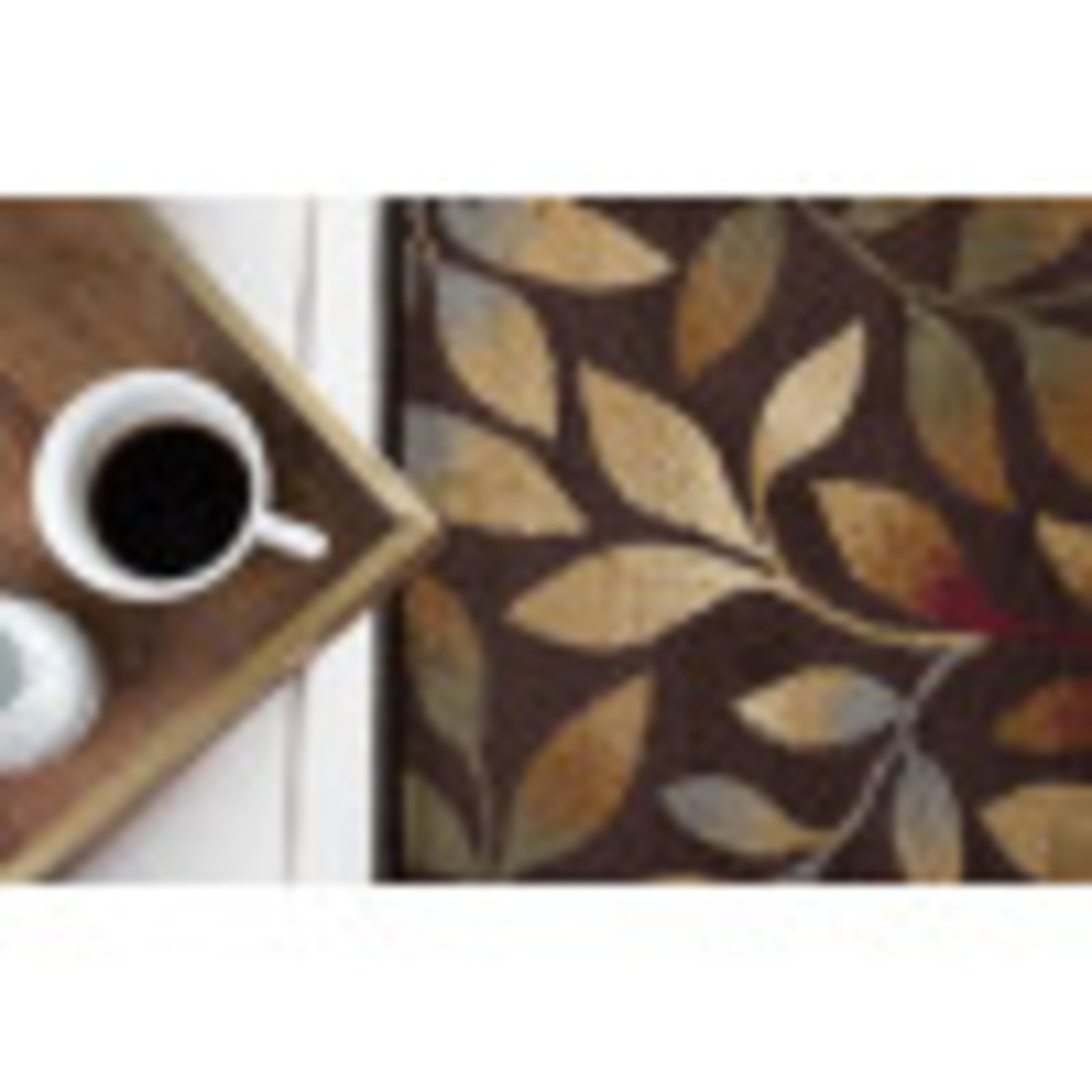 Transitional 8x10 Area Rug (7'6'' x 9'10'') Floral Brown, Red Living Room Easy to Clean