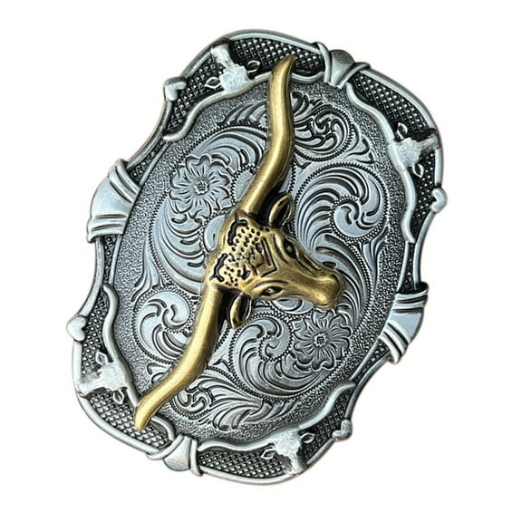 Aellinatey Cowboy Buckle Replacement Style Belt Buckle Vintage Bronze for Father