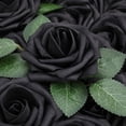 thumbnail image 2 of Nvzi 50 piezas de flores artificiales, rosas de espuma artificiales de tacto real, decoración DIY para bodas, damas de honor, centros de mesa para ramos de novia, fiestas (50, blancas), 2 of 5