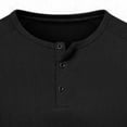 thumbnail image 5 of Generic Men's Ribbed Henley Tshirts Casual Crewneck Short Sleeve T-Shirt Gym Workout Athletic Shirt Tees with Button, 5 of 5