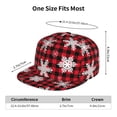 thumbnail image 6 of Uemuo Snowflakes On A Buffalo Plaid Pattern Women's Baseball Cap,Straight Brim Hat,Golf Dad Hat,Travel Hat,Sun Protection Cap,Everyday Accessory, 6 of 9