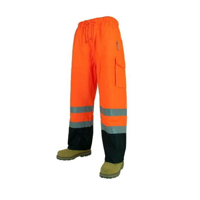 3A SAFETY Unisex Hi-Vis Reflective Waterproof Pants Orange - PE4200