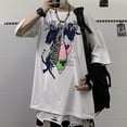 thumbnail image 2 of Estilo Coreano Ropa De Los Hombres Camiseta De Manga Corta De Dibujos Animados Eléctrico shock Estrella anime Diseño De Impresión Unisex De Gran Tamaño Camisa casual Desgaste De Calle top hip-hop Negr, 2 of 4