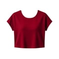 thumbnail image 6 of Jinhomg Women's Summer Open Back Tops Criss Cross Cut Out Backless Tee Short Sleeve Casual T Shirt Red XL, 6 of 8